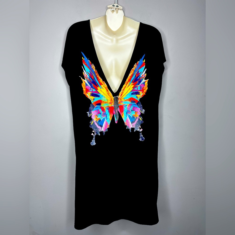 SHEIN Black Sleeveless Graphic Tunic